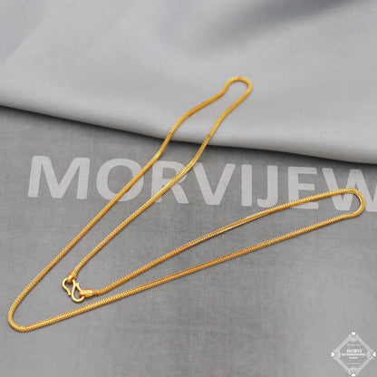 22k Gold Chain Necklace box style For men women Anniversary Wedding Gift chain, 22kt Handmade Gold Chain, pure gold necklace chain, K5109