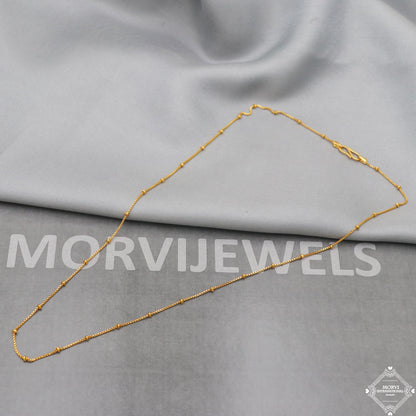 22k Gold Chain Necklace box style For men women Anniversary Wedding Gift chain, 22kt Handmade Gold Chain, pure gold necklace chain, K5112