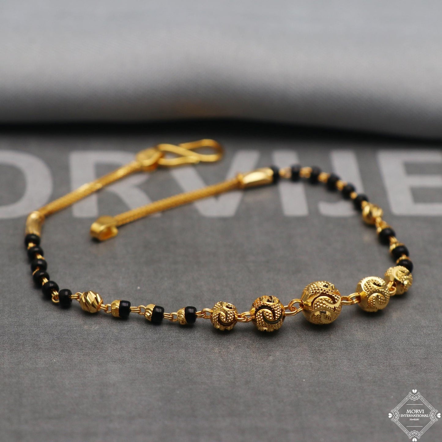 Fabulous 22k Yellow Gold Beads Women Bracelet 7.25 inches Indian Handmade Women Jewelry, K5361