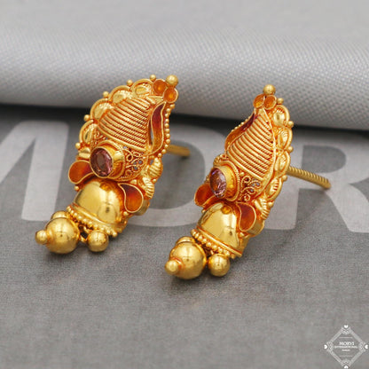 22k yellow gold earrings jewelry, K5121