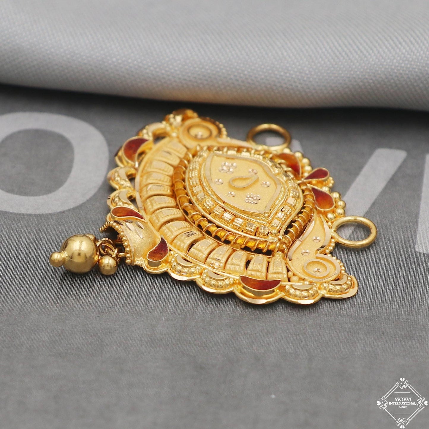 Handmade 22k Gold Pendant 22kt Gold Jewelry