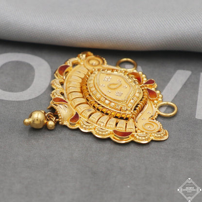 Handmade 22k Gold Pendant 22kt Gold Jewelry