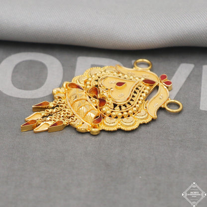 Indian 22k gold pendant handmade jewelry