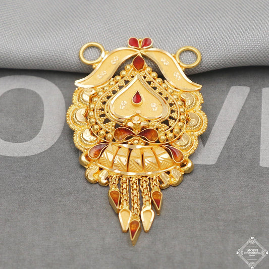 Indian 22k gold pendant handmade jewelry