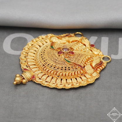 22k gold pendant necklace Handmade Indian Mangalsutra Handmade Vintage Antique Design Jewelry, K5063