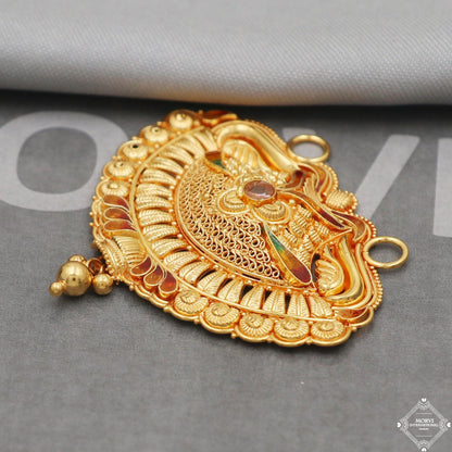 22kt 22k Yellow Gold Pendant Necklace Indian Handmade Jewelry, K5084