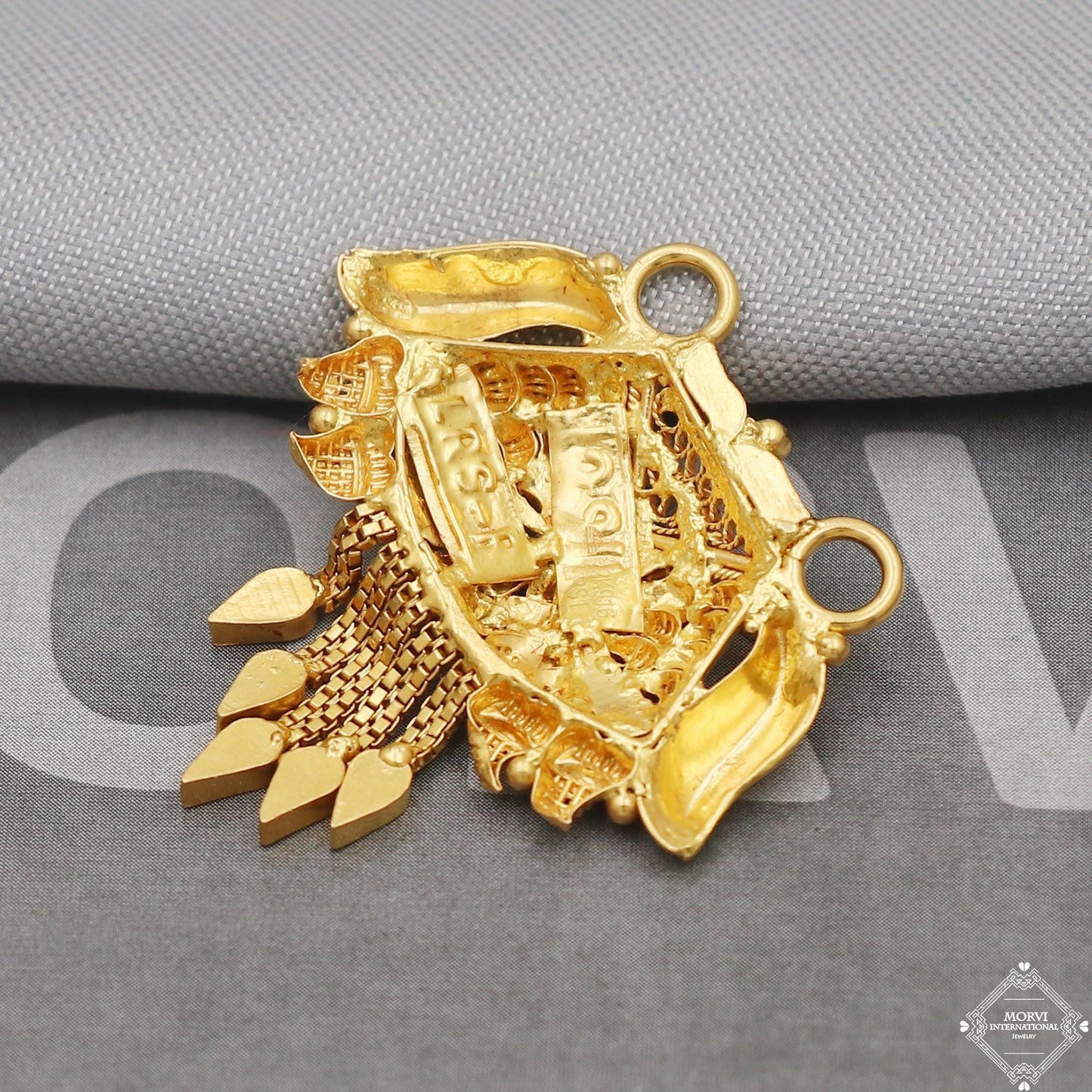 Handcrafted 22k Gold Pendant Necklace Handmade Indian Mangalsutra Handmade Vintage Antique Design Jewelry, K5086