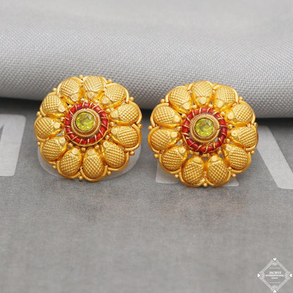 22k yellow gold earrings tops stud earrings  K5211