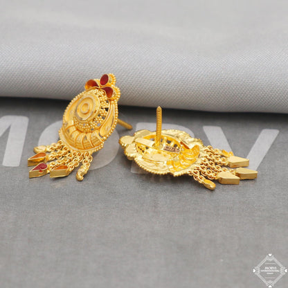 22k solid gold earrings jewelry, K5214