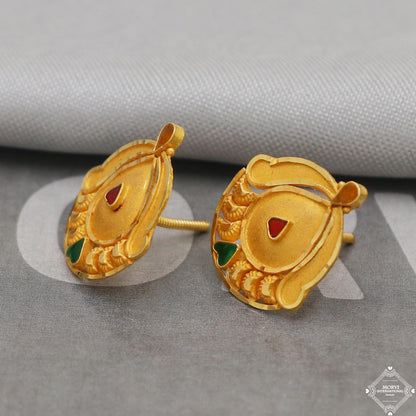 22k Yellow Gold Earrings Jewelry for Gift, K5161