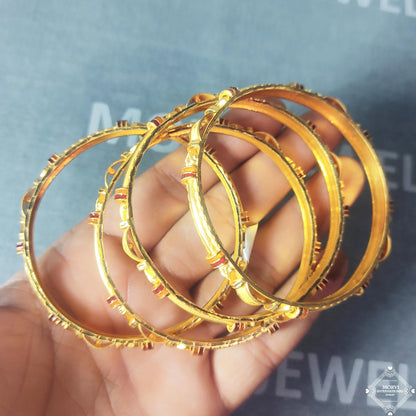 22k 22 karat Pure Gold Bangles Bracelet Wedding Jewelry, K5186