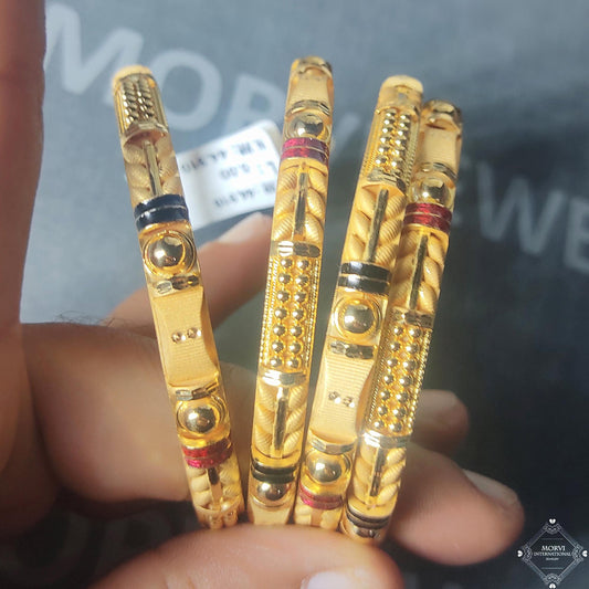 22k 22 karat Pure Gold Bangles Bracelet Wedding Jewelry, K5187