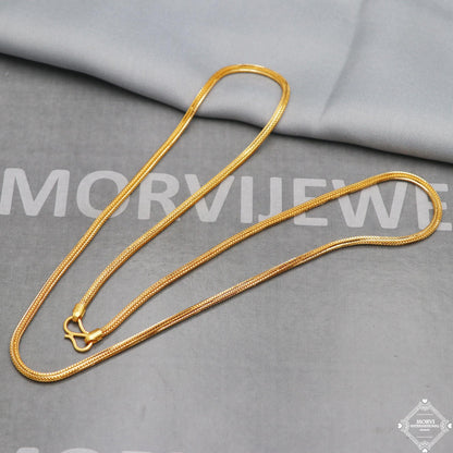 22k Yellow Gold Chain Necklace 2.5 mm, 22 inches and all, pure handmade gold chain for men and women, Indian gold chain jewelry, gift, K5280