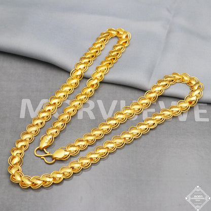 22k Yellow Gold Chain Necklace Handmade Jewelry,  K5285