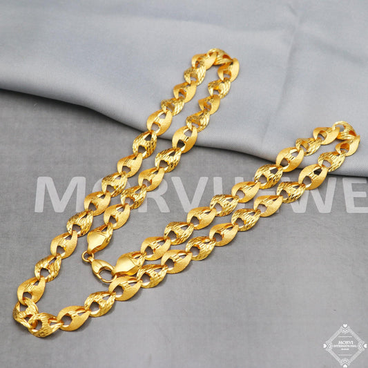 Thick Spiral Chain Necklace Jewelry in 22k gold, K5286