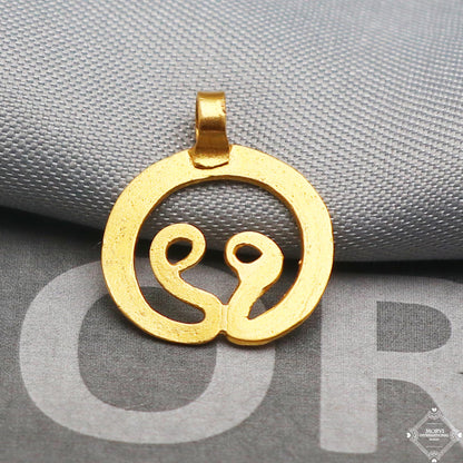 Holy Nazariya 22k Gold Small Charms Pendant Handmade Crafted Fine 22kt Gold Indian Jewelry, K5303