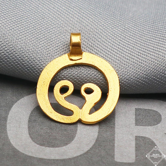 Holy Nazariya 22k Gold Small Charms Pendant Handmade Crafted Fine 22kt Gold Indian Jewelry, K5303