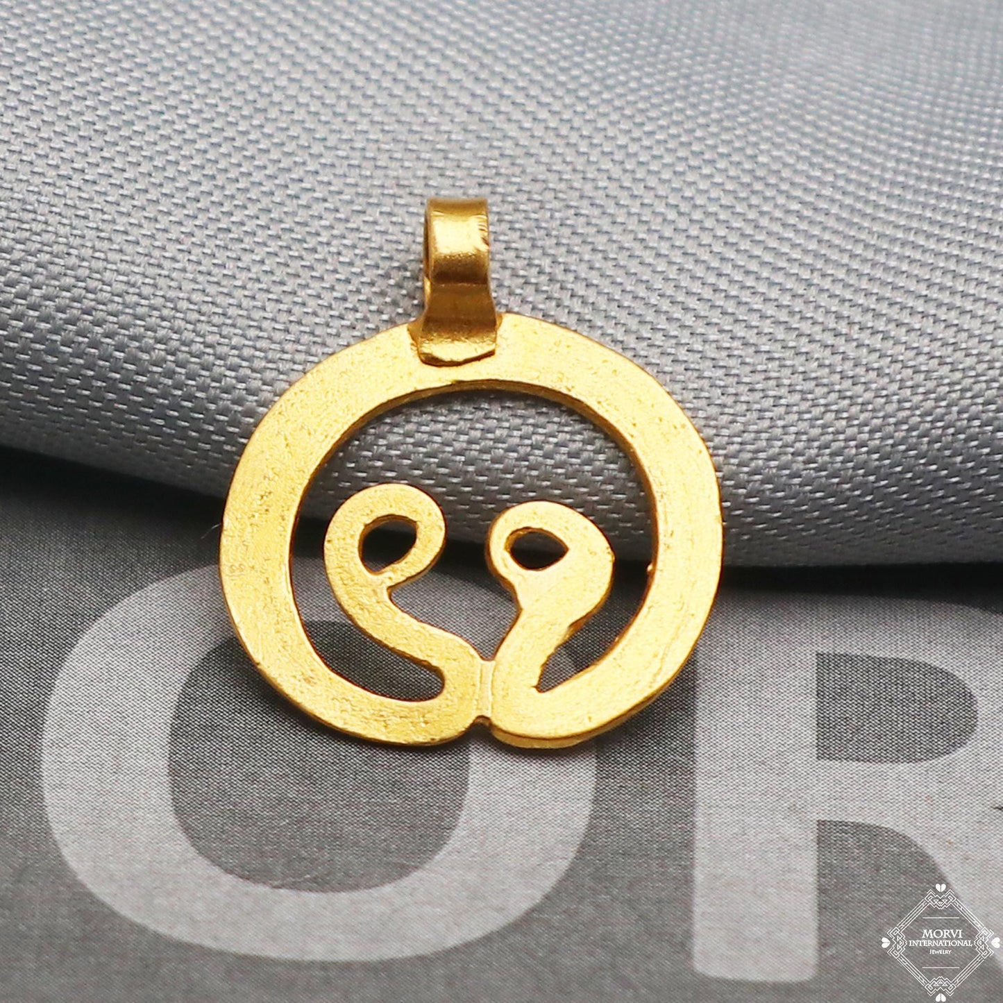 Holy Nazariya 22k Gold Small Charms Pendant Handmade Crafted Fine 22kt Gold Indian Jewelry, K5303