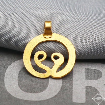 Holy Nazariya 22k Gold Small Charms Pendant Handmade Crafted Fine 22kt Gold Indian Jewelry, K5303