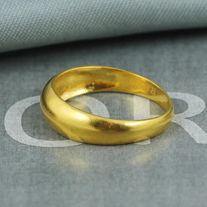22k 22kt Band Ring Curved Band, Handmade Women Jewelry For Gift