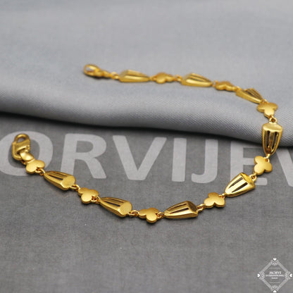 22k Yellow Gold Women Bracelet Indian Handmade Women Jewelry, K5356
