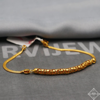 Fabulous 22k Yellow Gold Link Women Bracelet 6.75 inches Indian Handmade Women Jewelry, K5357