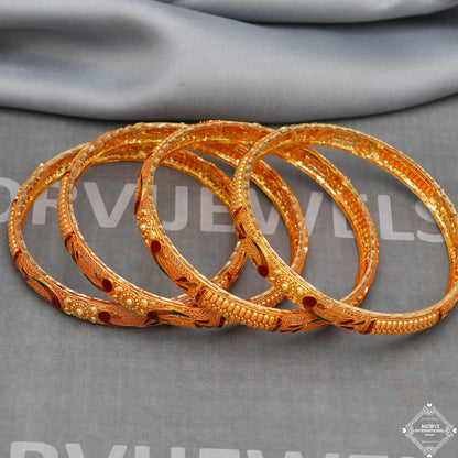 Pure Gold Bangles Bracelet Wedding Jewelry, K5362
