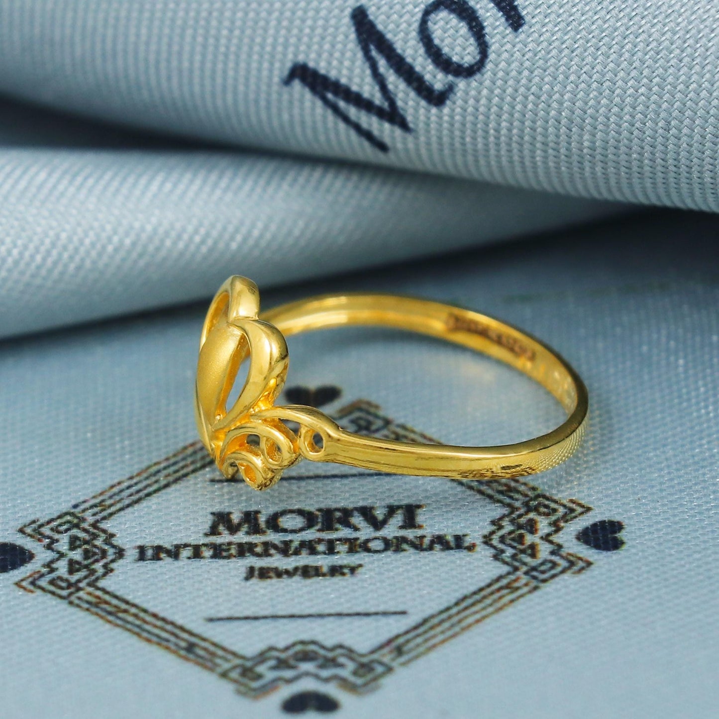 22k Gold Ring Dainty Indian Exclusive Authentic BIS Stamped "22k916" Jewelry, MJ0001,