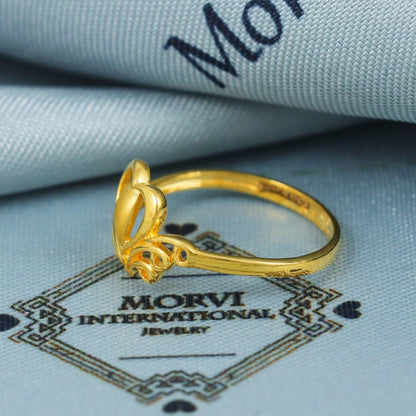 22k Gold Ring Dainty Indian Exclusive Authentic BIS Stamped "22k916" Jewelry, MJ0001,