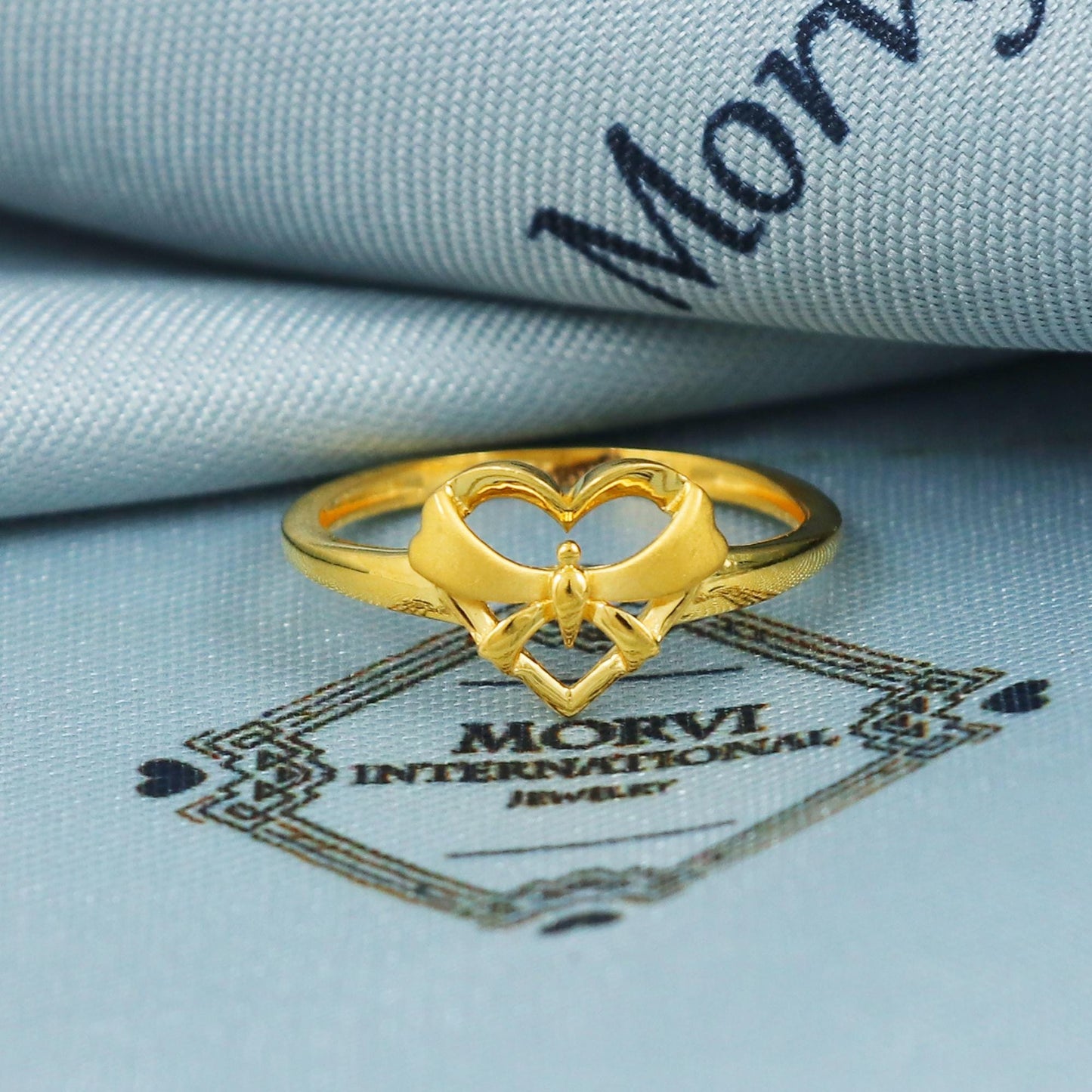solid 22k gold ring Dainty Indian Jewelry Exclusive Authentic BIS Stamped "22k916" Jewelry, MJ0008