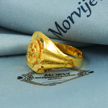 handcrafted solid 22k gold Ring, Wedding Ring, Party Wear Ring, Minimalist Gold Ring, Girls Ring, 22k Gold Indian Handmade Jewelry, MJ0017