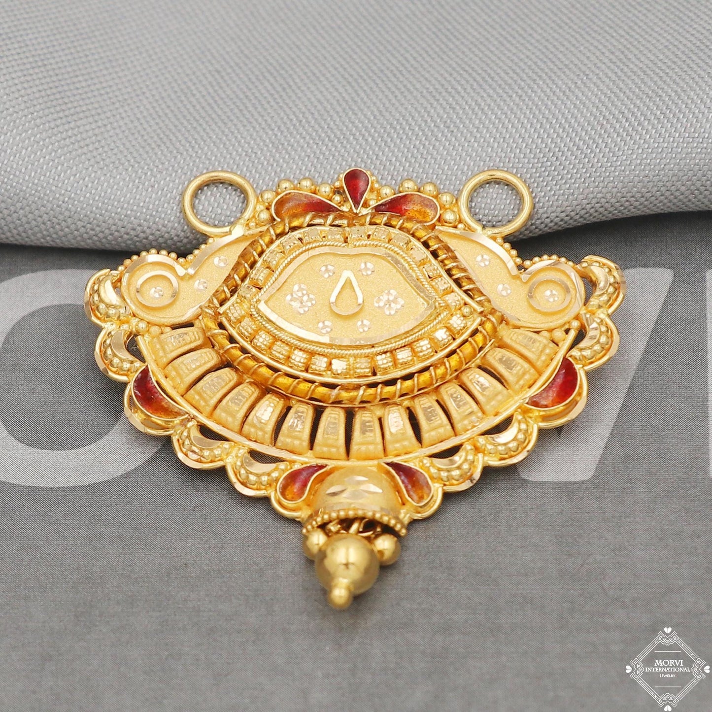 Handmade 22k Gold Pendant 22kt Gold Jewelry