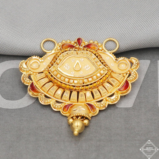 Handmade 22k Gold Pendant 22kt Gold Jewelry