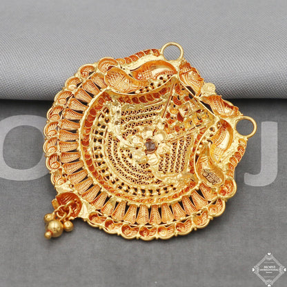 22k gold pendant necklace Handmade Indian Mangalsutra Handmade Vintage Antique Design Jewelry, K5063