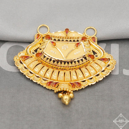 Designer 22k Yellow Gold Pendant Necklace K5075