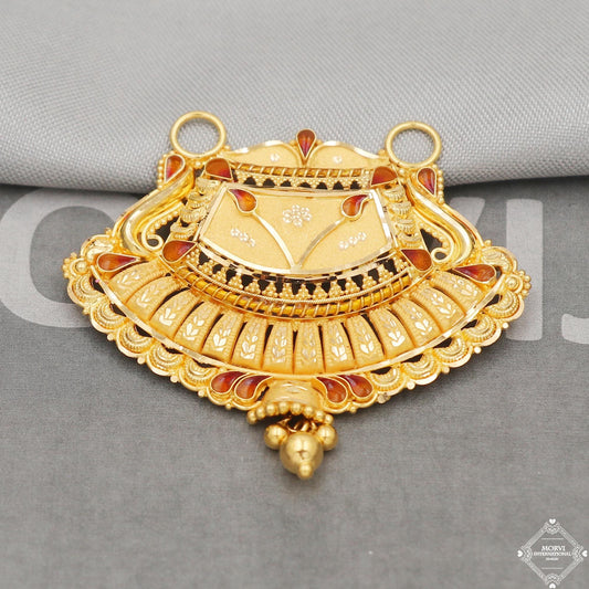Designer 22k Yellow Gold Pendant Necklace K5075