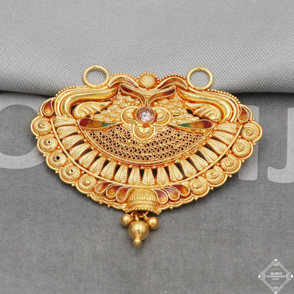 22kt 22k Yellow Gold Pendant Necklace Indian Handmade Jewelry, K5084