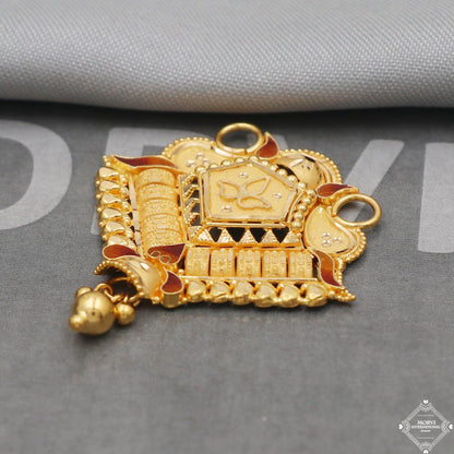 22k Yellow Gold Pendant Necklace Indian Mangal sutra Handmade Jewelry, K5085