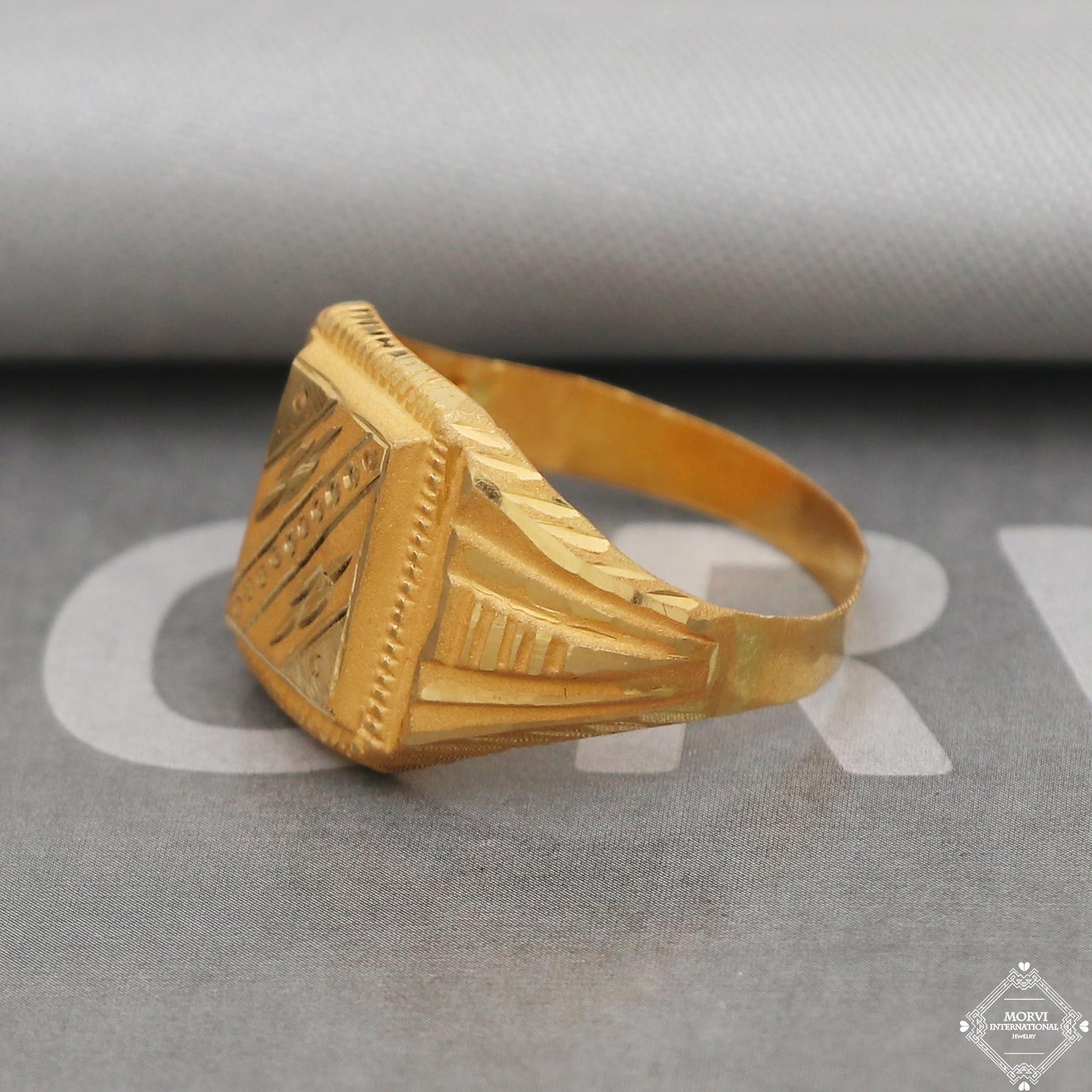 22k Yellow Gold Ring All, Hand Carved Gold Ring Jewelry, Indian Gold Ring, K5090A