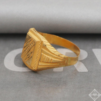 22k Yellow Gold Ring All, Hand Carved Gold Ring Jewelry, Indian Gold Ring, K5090A