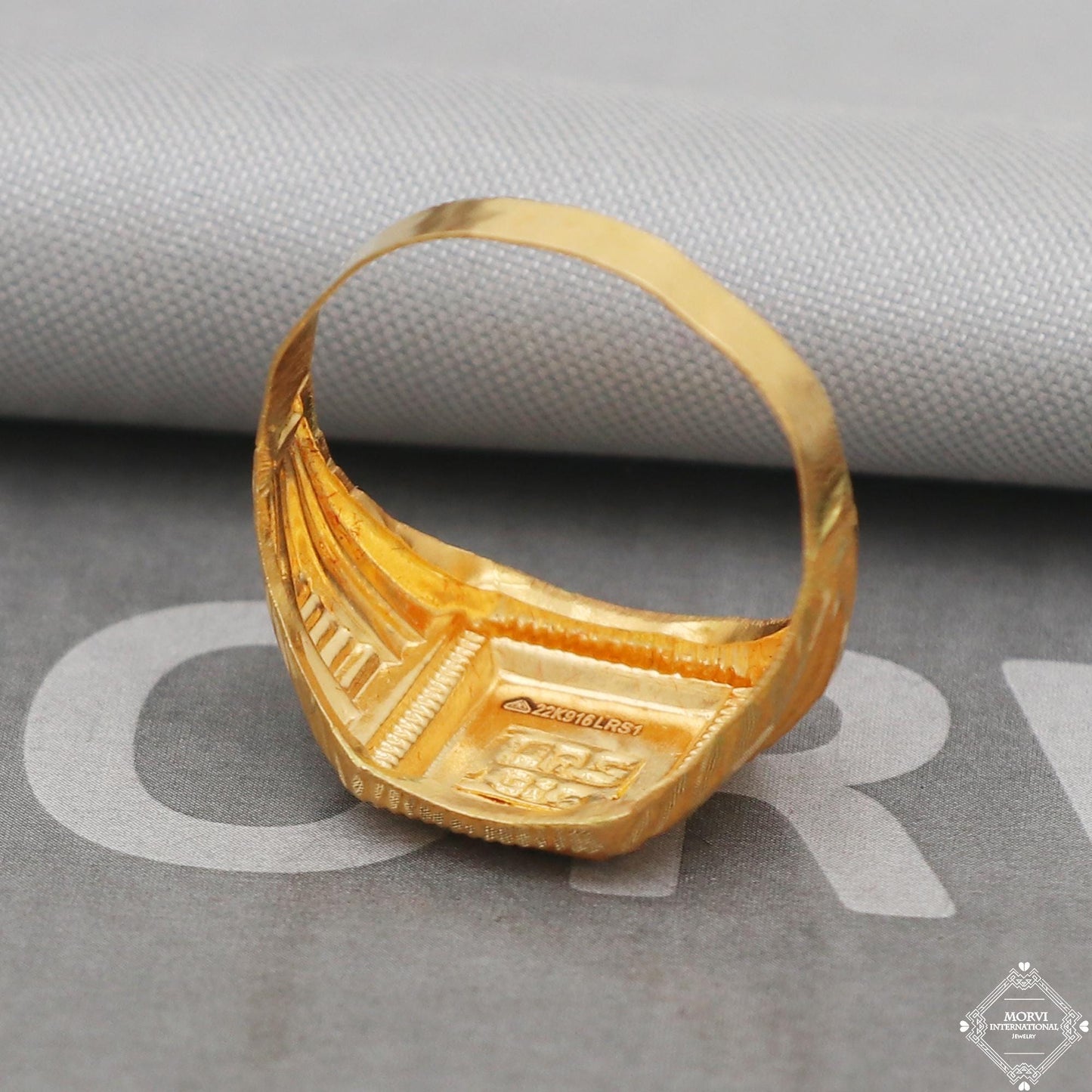 22k Yellow Gold Ring All, Hand Carved Gold Ring Jewelry, Indian Gold Ring, K5090A