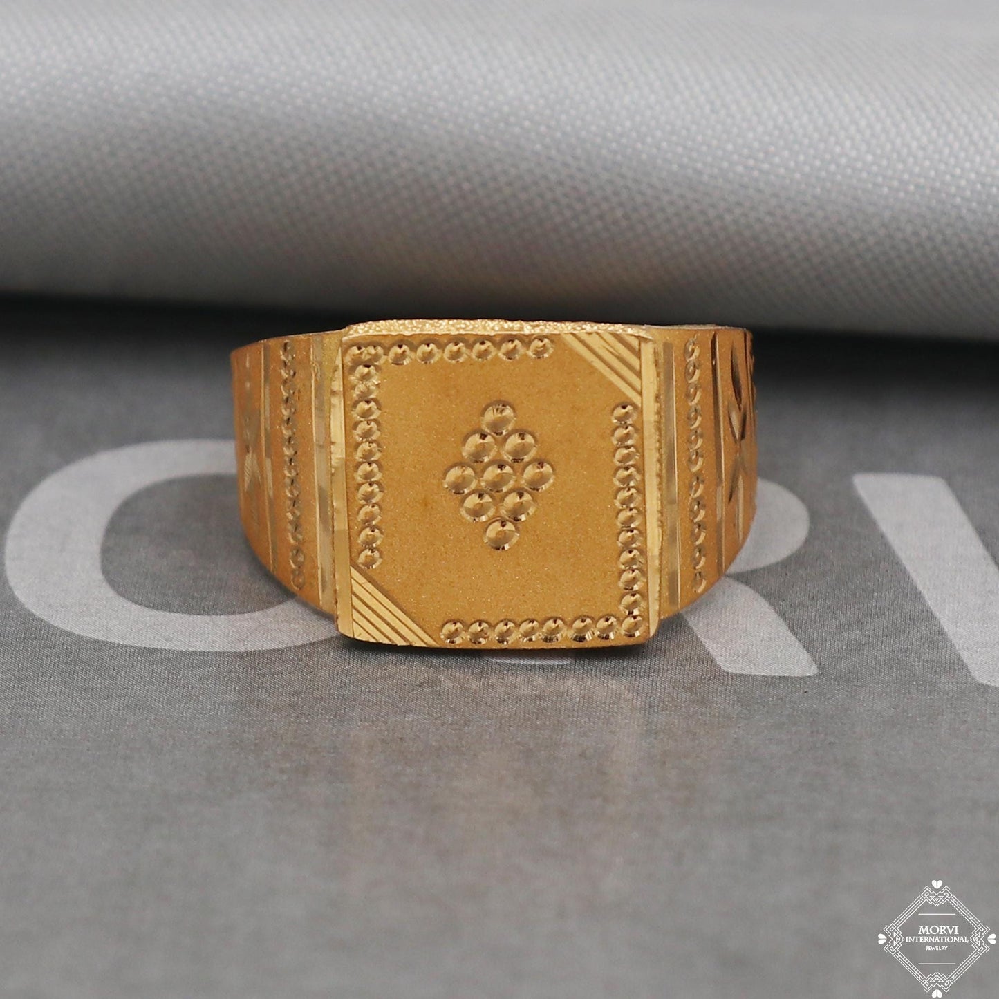 hand carved 22k gold ring for men and women daily wear ring light weight ring