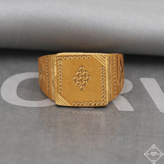 hand carved 22k gold ring for men and women daily wear ring light weight ring