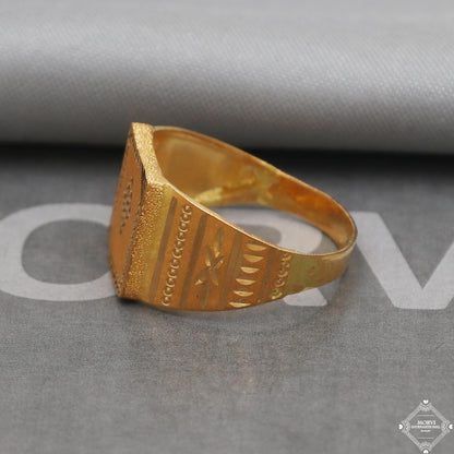 hand carved 22k gold ring for men and women daily wear ring light weight ring