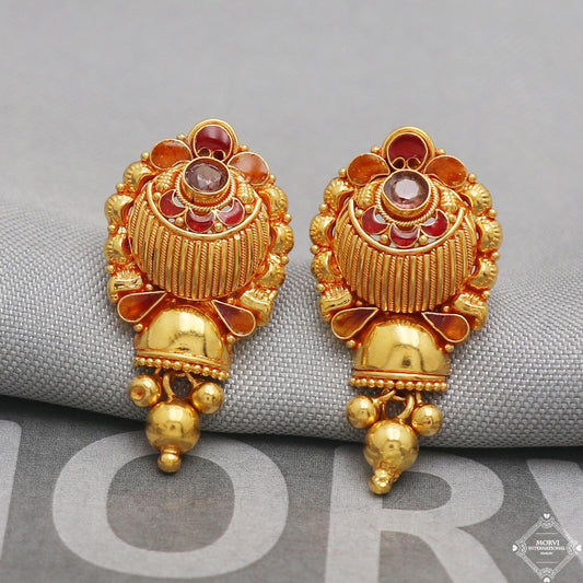 22k solid gold earrings jewelry, K5221