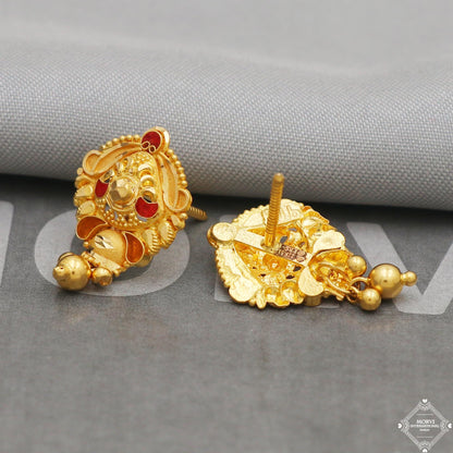 22k pure gold earrings jewelry, K5227