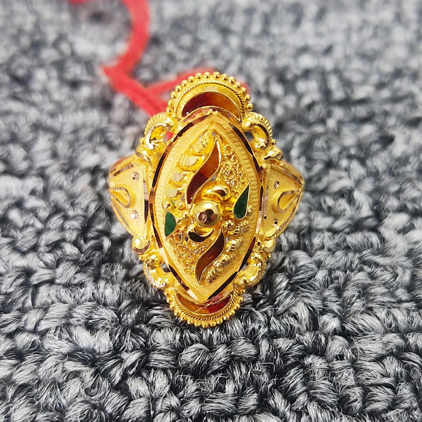 handmade 22k gold ring from india made in solid 22k gold,