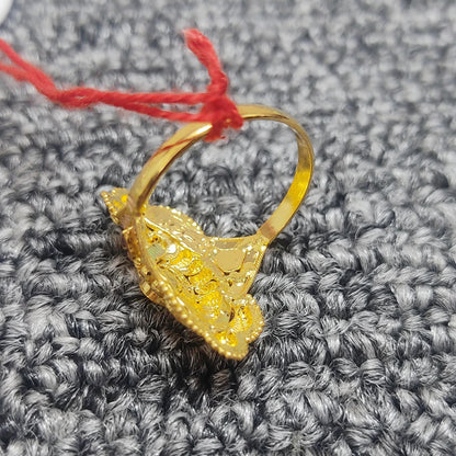22K Gold Indian Statement Ring, Real Gold Traditional Bridal Ring All Size Jewelry for Gift