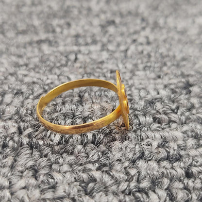 22k Yellow Gold Ring Vintage Antique Design Ring Handmade Ring Indian Jewelry for gift, Women Real Gold Ring