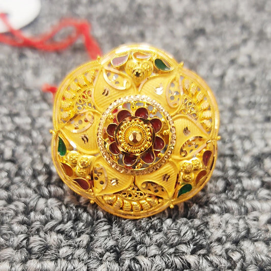 Detailed Design 22k Gold Ring , Handmade Indian Vintage and antique Ring, Statement Pure Real Gold Ring, Indian Gold Ring, Women Gold Ring,